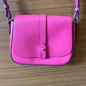 Pink cross body purse